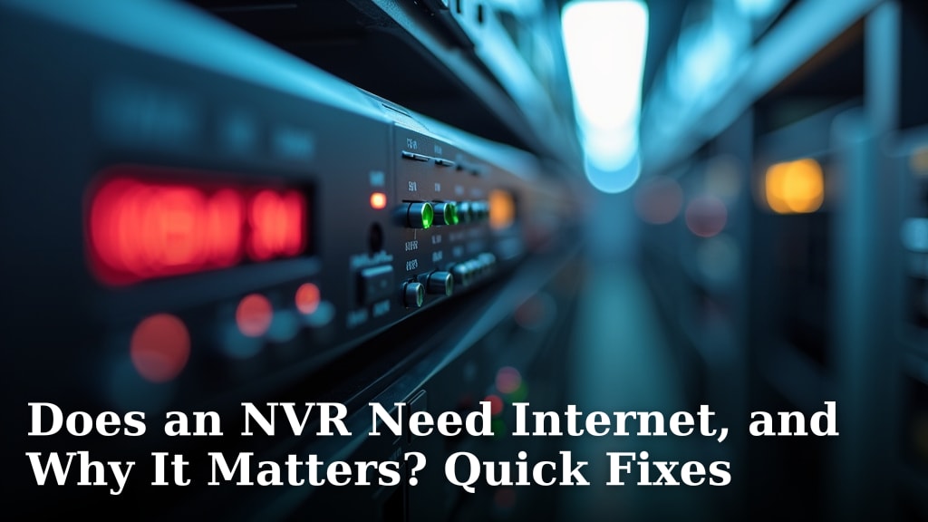 Does an NVR Need Internet, and Why It Matters? Quick Fixes